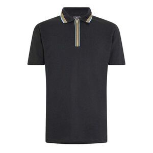 Paul Smith Mens Quarter Zip Polo Shirt / Black